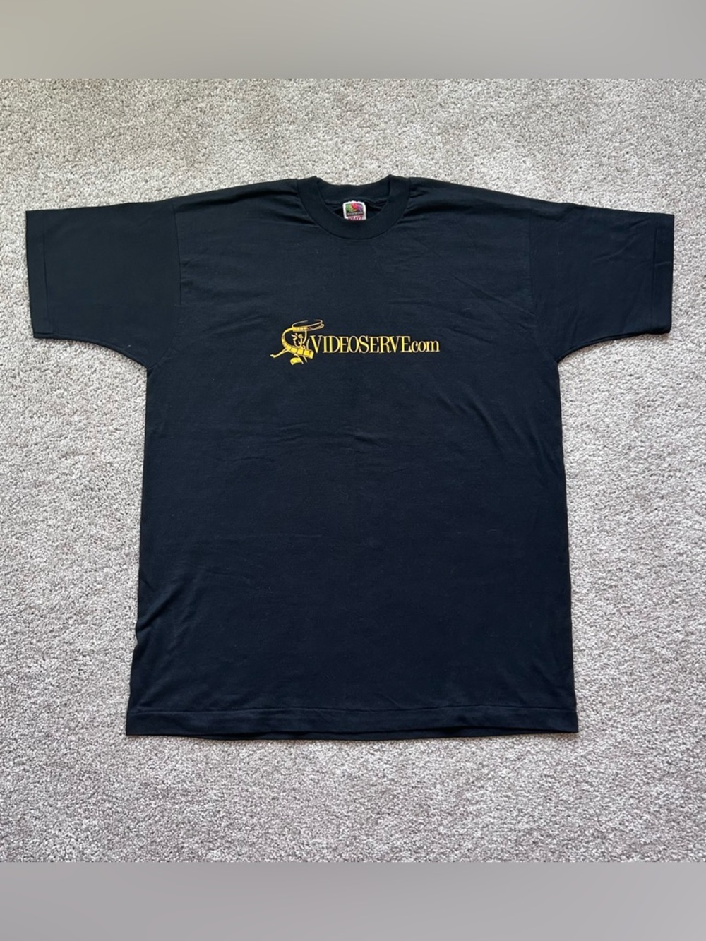 VTG 90s VideoServe.com Internet Startup Shirt Fruit of the Loom Heavy Cotton XL